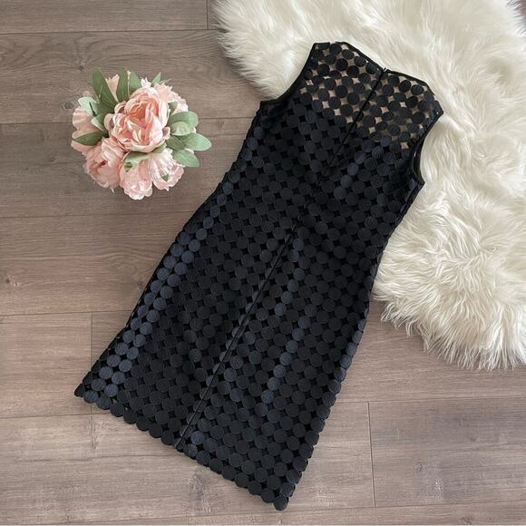 Ralph Lauren Black Circle Embroidered Sheath Dress 2 - Picture 5 of 7
